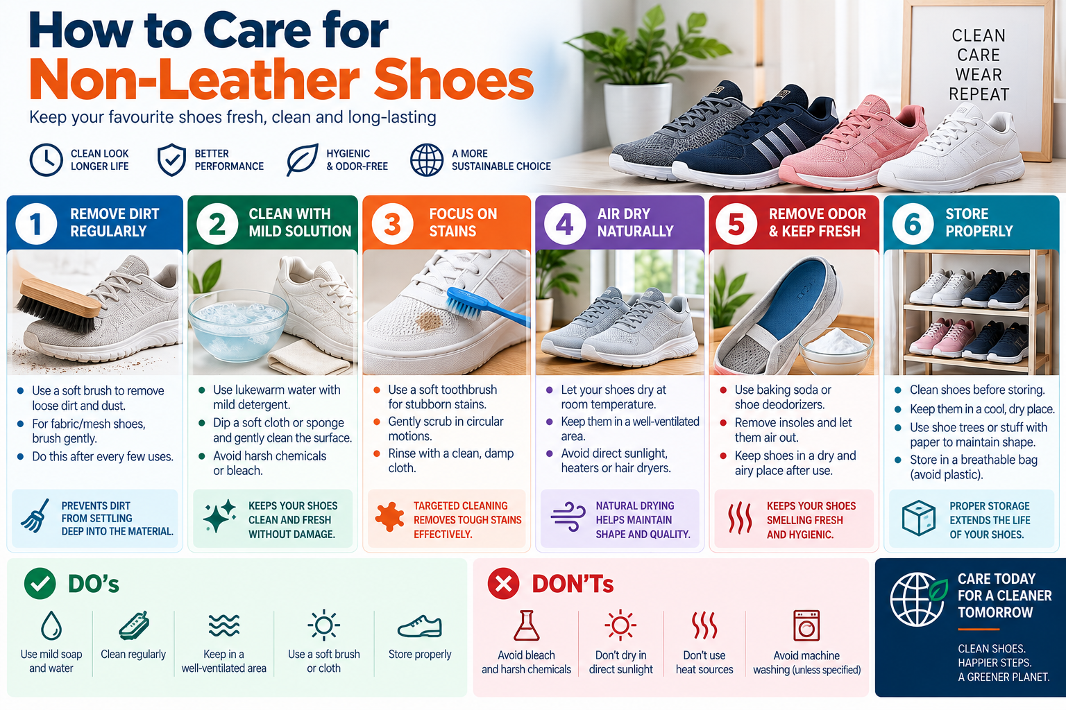 How to Care for Non-Leather Shoes