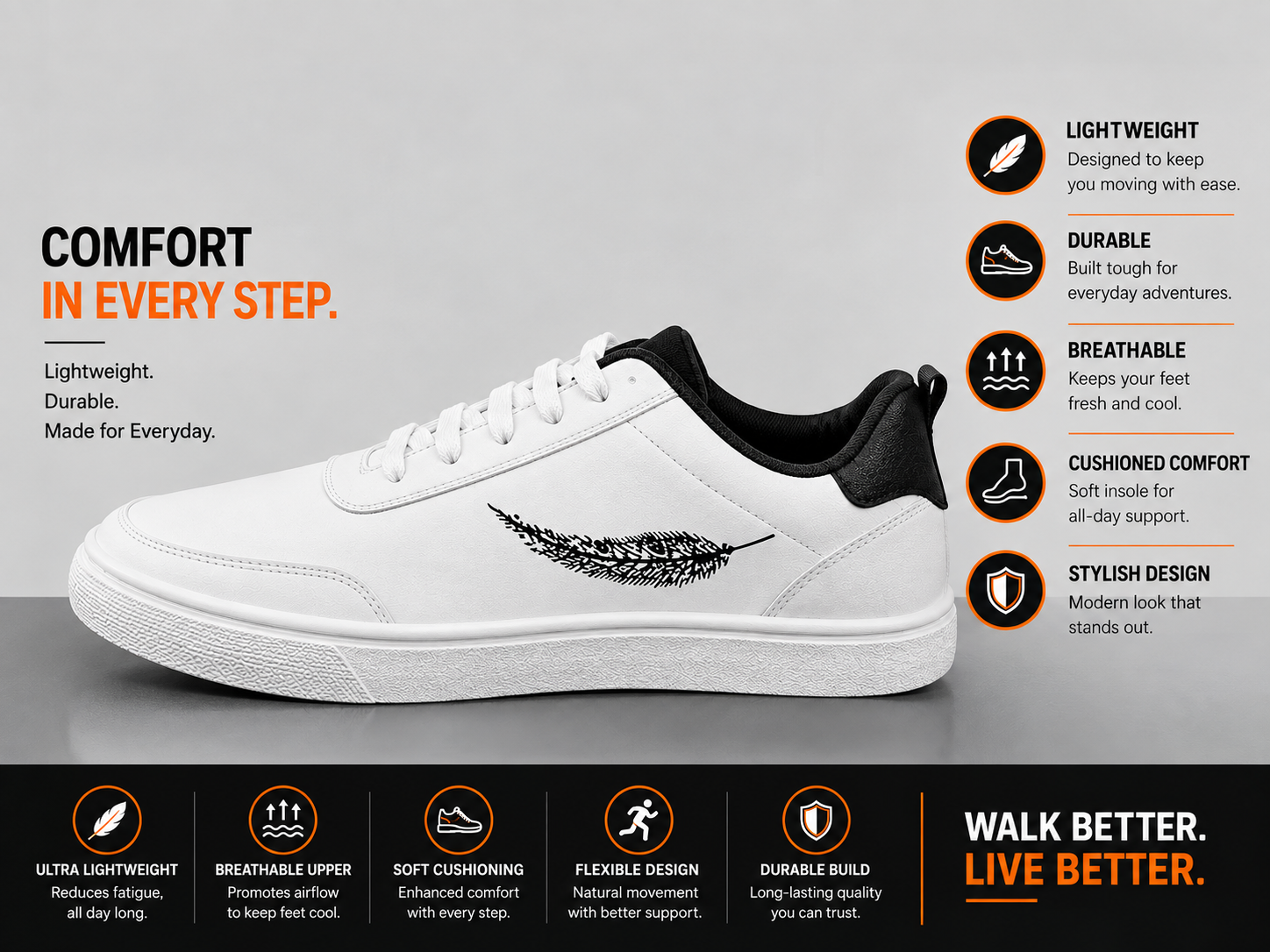 Sports  Walk White