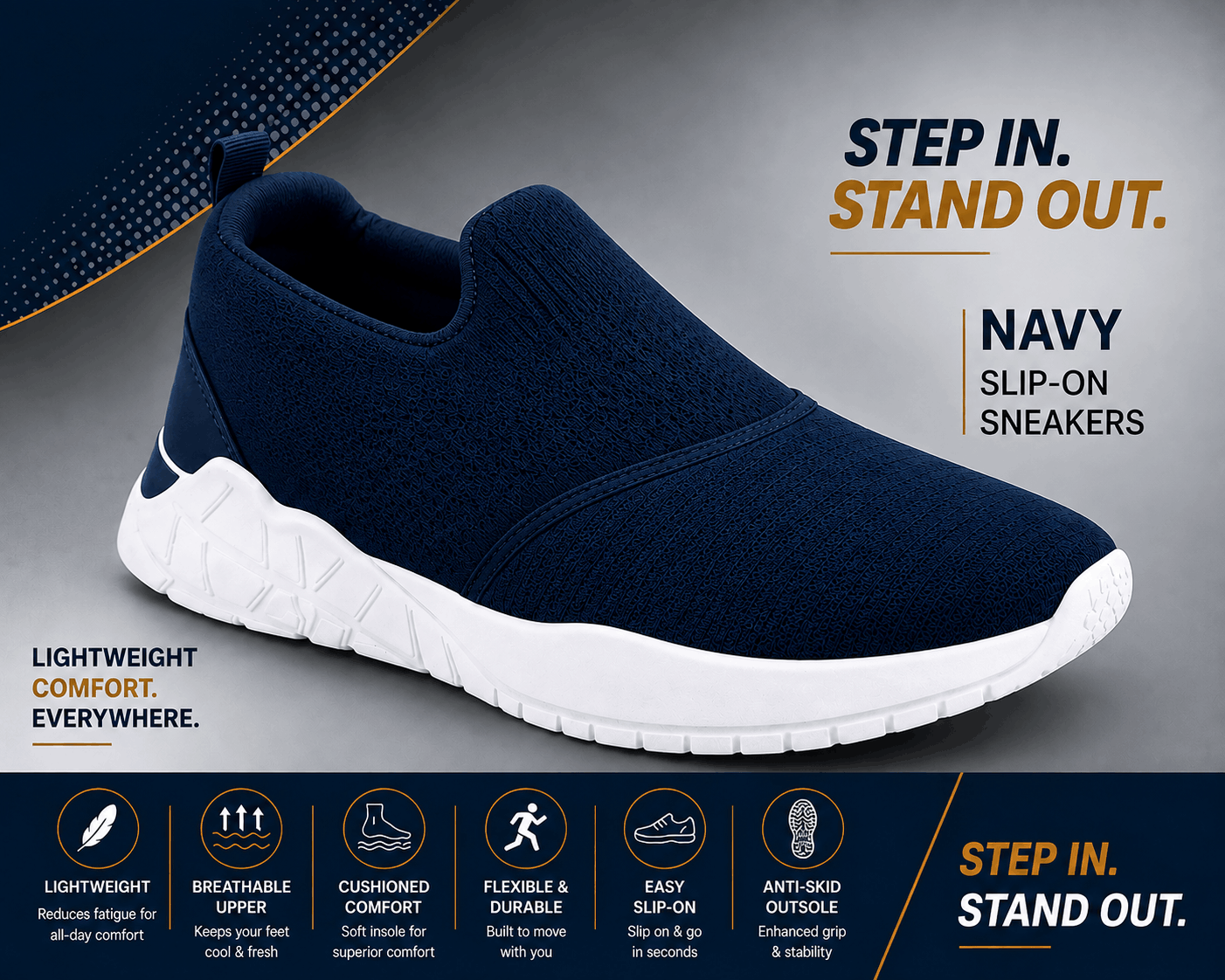 Comfort In Every Step NR Navy
