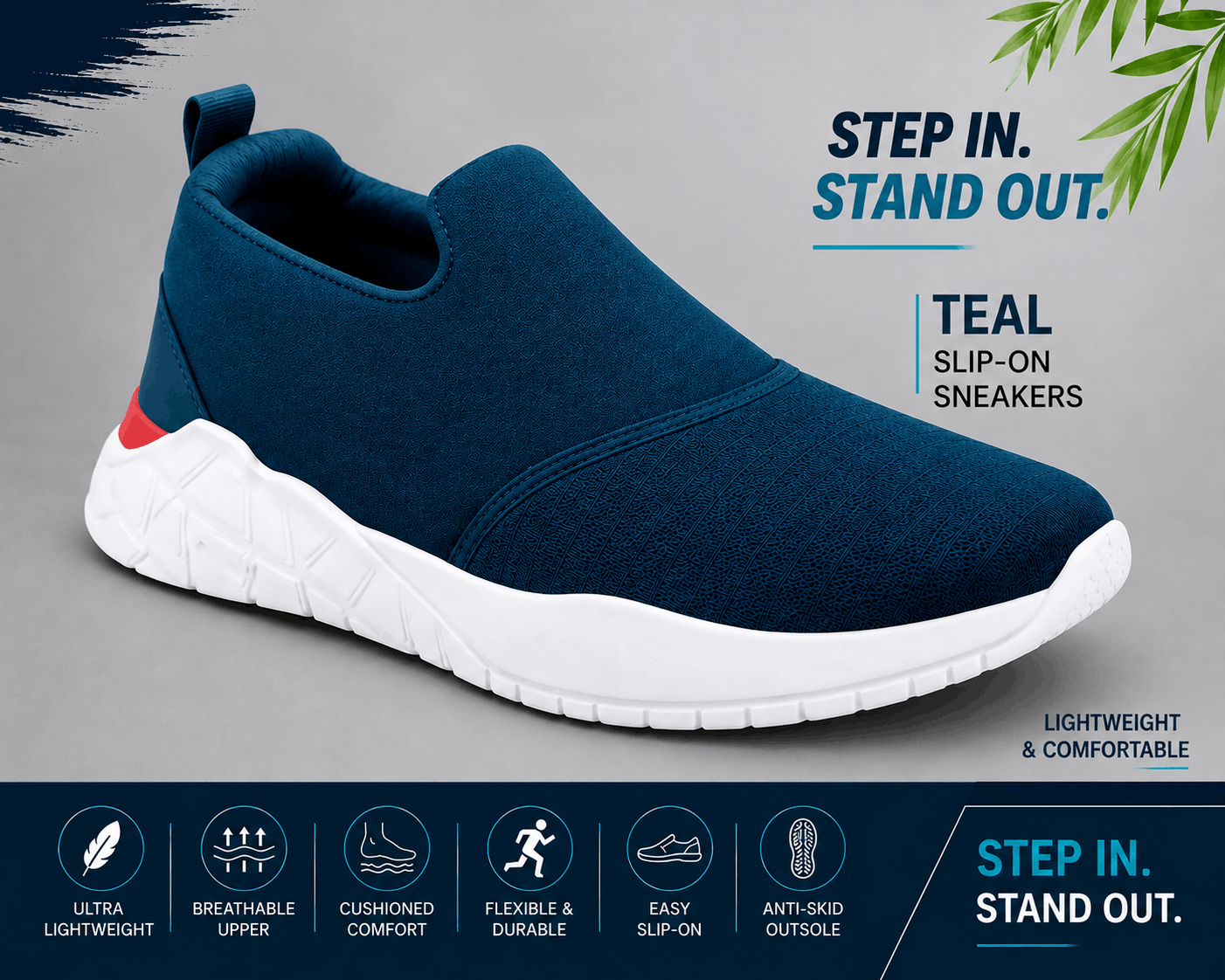 Comfort In Every Step NR Teal